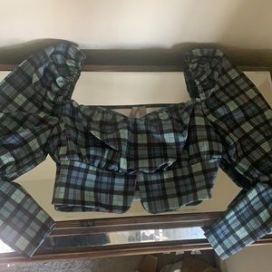 ASOS Plaid crop top
